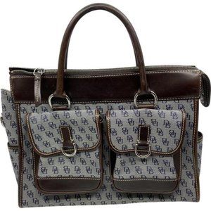 Dooney & Bourke Silver Large Leather Shoulder Bag